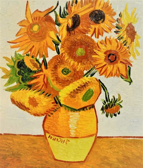 Girasoles de Vincent van Gogh pintura al óleo Reproducción en Etsy España