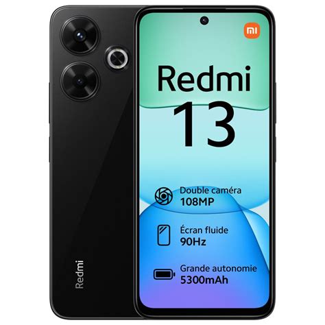 Smartphone Xiaomi Redmi 13 6 79 Double SIM 256 Go Noir Smartphone