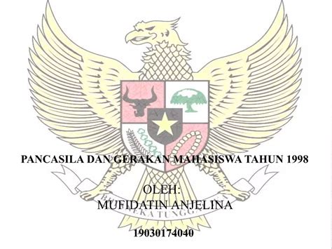 Pancasila Dan Gerakan Mahasiswa Tahun 1998 PPT