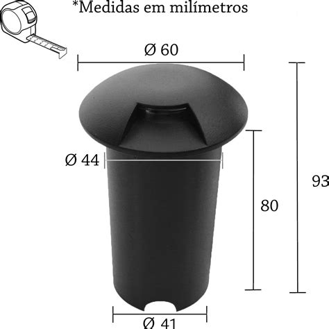 Embutido De Solo Preto Facho Led W K Redondo Acl Madeiramadeira