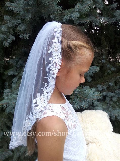 Light Ivory First Communion Veil Ivory Holy Communion Veil Etsy