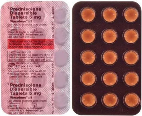 Prednisolone Dispersible Tablets 10mg 5mg At Rs 35 Stripe In Amravati