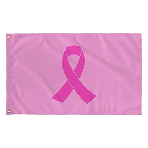 Breast Cancer Awareness Pink Ribbon Flag Combat Breast Cancer