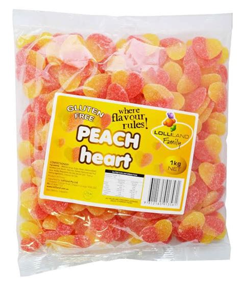 Peach Heart 1kg Soft Jelly Confectionery World