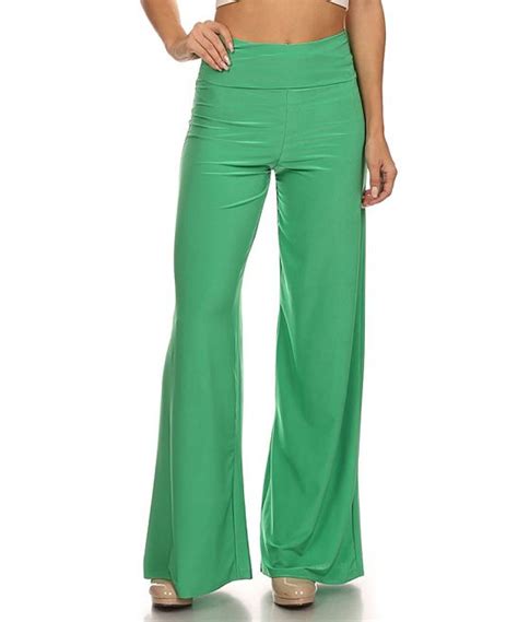 Green High Waist Palazzo Pants Palazzo Pants Clothes Clothes Design