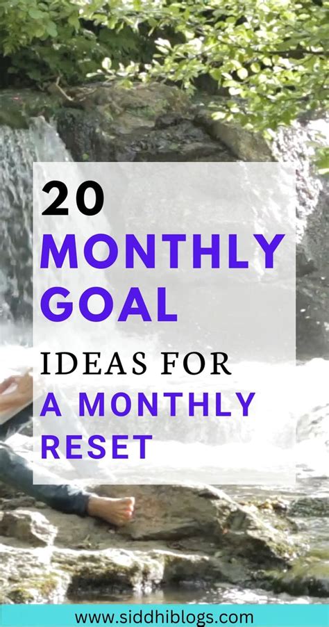 Monthly Goal Ideas For A Monthly Reset Video In 2024 Monthly Goals