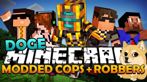 Minecraft Mini Game MODDED COPS N ROBBERS W SKY N FRIENDS YouTube