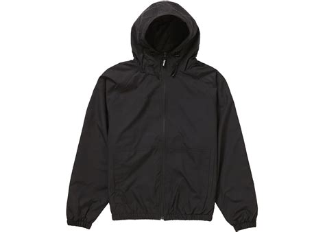 Supreme Lightweight Nylon Hooded Jacket Black Mens Ss23 Us