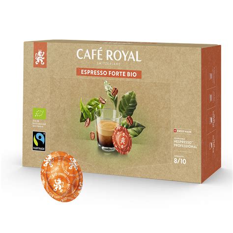 Caf Royal Espresso Forte Bio Capsules Pour Nespresso Pro