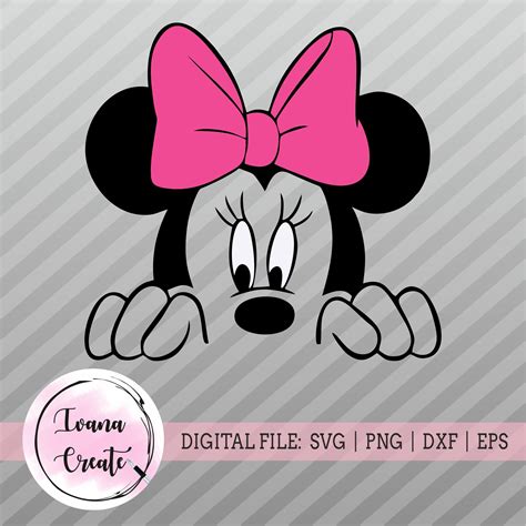 Minnie Mouse Svg Minnie Vector Svg Png Dxf Eps Minnie Etsy