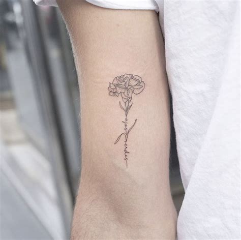 101 best carnation flower tattoo ideas you ll have to see to believe ...