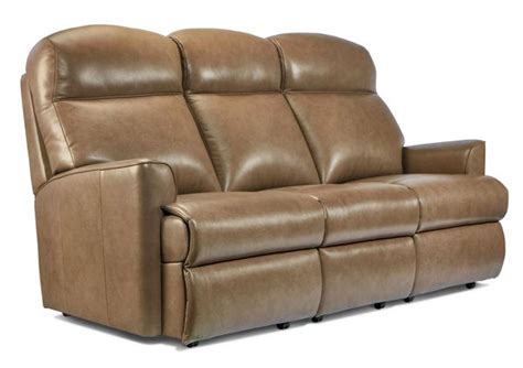 Sherborne Harrow Electric Reclining Leather Three Seater Settee