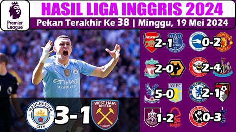 Hasil Liga Inggris Tadi Malam Arsenal Vs Everton City Vs West Ham