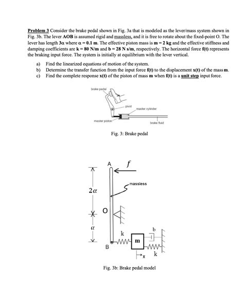 Solved Problem 3 Consider The Brake Pedal Shown In Fig 3a Chegg