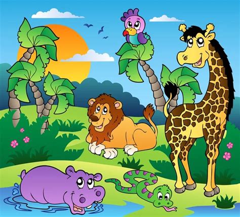 Savanna Animals Clipart Cartoon