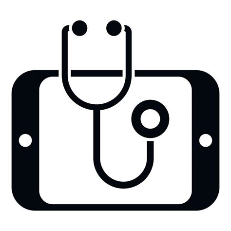 Medical Stethoscope Icon Simple Vector Doctor Report 17326576 Vector