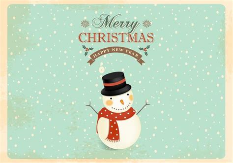 Retro Snowman Vector Wallpaper 59428 Vector Art at Vecteezy