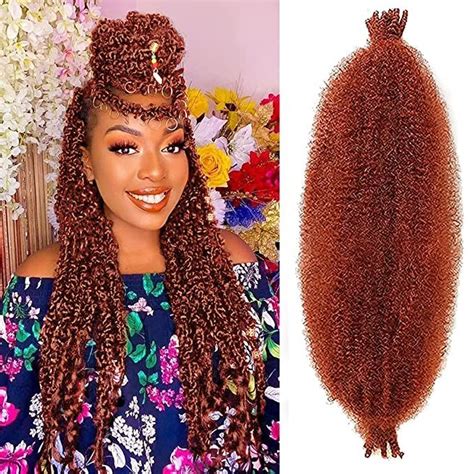 Inch Pre Separated Spring Twist Hair Packs Copper Red Long Springy