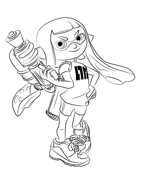 Coloriage Splatoon Numéro 3 télécharger et imprimer gratuit sur