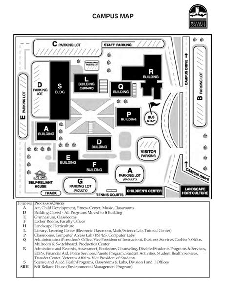 9-6-15 campus map with zip – Merritt College