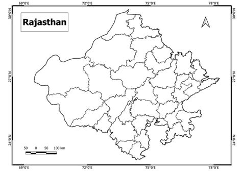 Rajasthan District Map free (Rajasthan Map Download) - Geographical ...