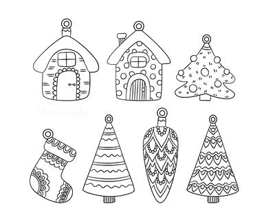 Coloring Pages Of Christmas Decorations