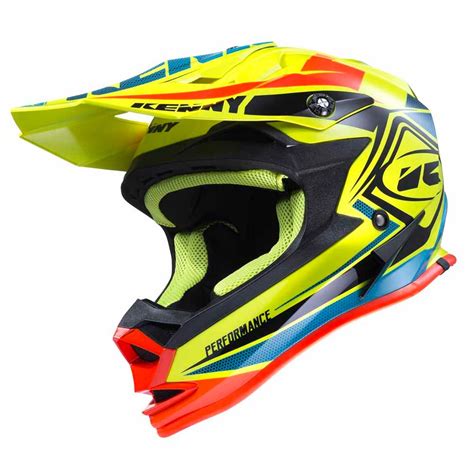 Casco De Motocross Kenny Outlet Kid Performance Amarillo Fl Or Azul