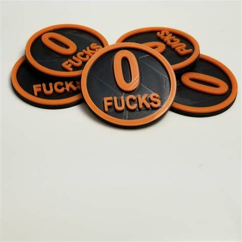 Zero Fucks Coin Etsy