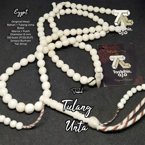 Jual ORIGINAL MESIR TASBIH TULANG UNTA DAN MIX KOKKA BULAT Shopee