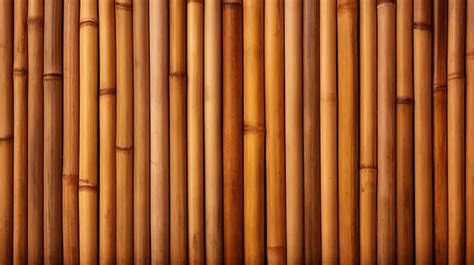 Seamless Pattern Of Brown Bamboo Wall Texture Background Bamboo