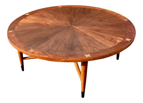 Vintage Lane Mid Century Modern Round Walnut Coffee Table Chairish