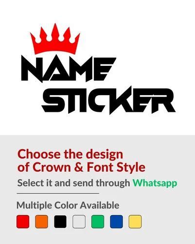 Name Stylish Creative Vinyl Radium Sticker 35cm X 6cm Black At Rs 114piece Radium Sticker