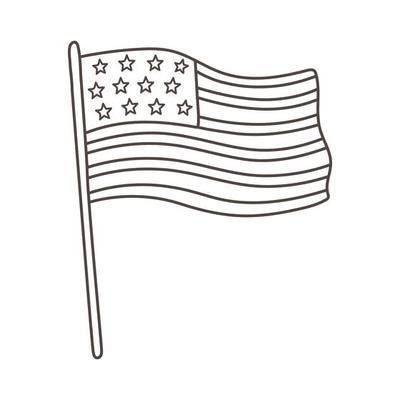 American Flag Outline Vector Art, Icons, and Graphics for Free Download