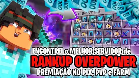 Novo Servidor De Rankup Op Premia O No Pix Maquinas E Spawners