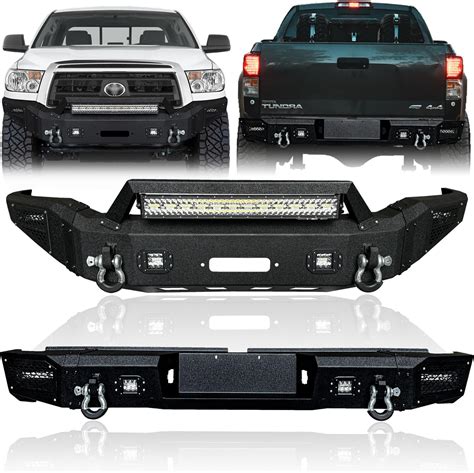 Amazon Tioyar Front And Rear Bumper Texture Black Compatible With