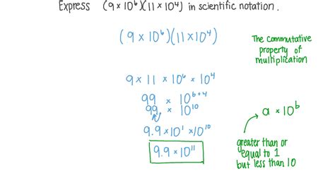 Question Video Multiplying Two Numbers In Scientific Notation Form Nagwa