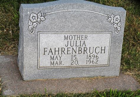 Julia Hock Fahrenbruch 1896 1962 Memorial Find A Grave