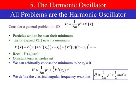 Ppt 5 The Harmonic Oscillator Powerpoint Presentation Free Download