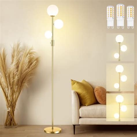 Sucolite Globe Mid Century Floor Lamp For Living Room Modern