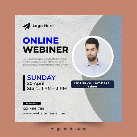 Premium Vector Live Webinar Social Media Post Template