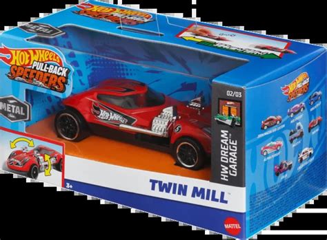 Mattel Hot Wheels Αυτοκινητάκια Pull Back Speeders Twin Mill 1 43