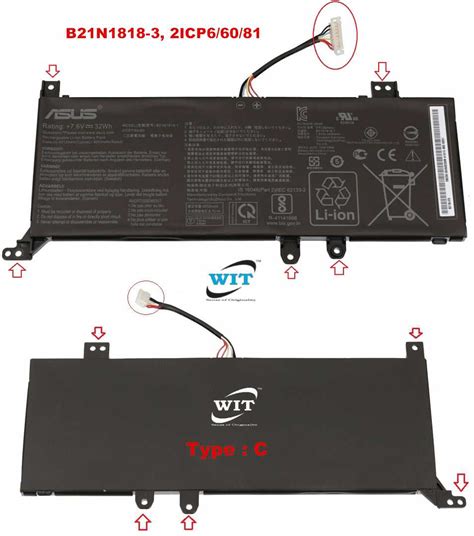 B N Icp Original Laptop Battery For Asus A Uj D Da