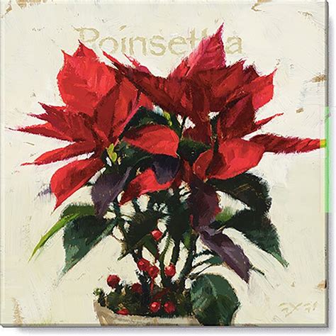 Darren Gygi Home Collection Poinsettia Giclee Wall Art By Darren Gygi