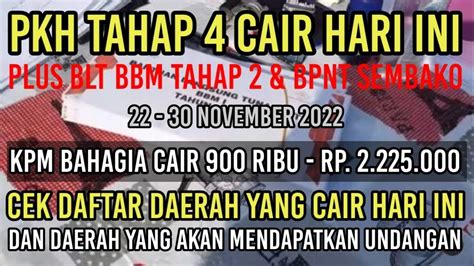 Pkh Tahap Cair Hari Ini Plus Blt Bbm Tahap Bpnt Sembako Cek