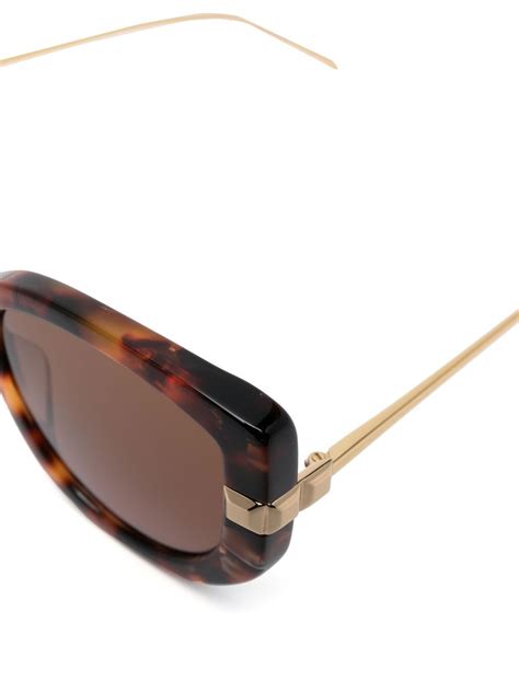 Boucheron Eyewear Óculos De Sol Gatinho Efeito Tartaruga Farfetch