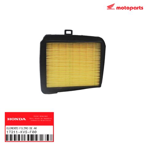 FILTRO DE AR HONDA CG125 CG150 CG160 COD 17211KVSF00 MOTOPARTS