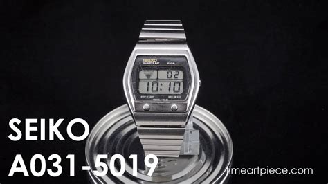 Seiko A031 5019 Vintage Digital LCD Alarm Quartz Watch Brown YouTube