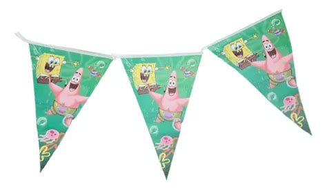 Bander N Bob Esponja Patricio Estrella Deco Cumplea Os En Venta En