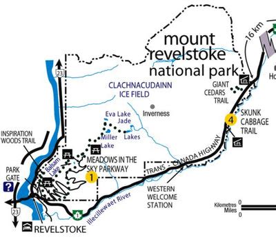 Mount Revelstoke National Park - Full Park Map map by Parks Canada ...