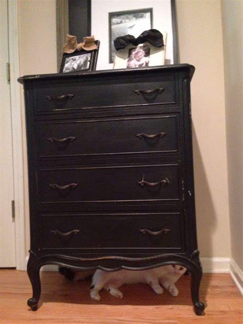 Annie Sloan Chalk Paint In Graphite With Dark Wax Annie Sloan Chalk Paint Dresser As